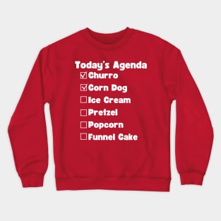 Lispe Today's Agenda Amusement Park & Festival Foods Crewneck Sweatshirt